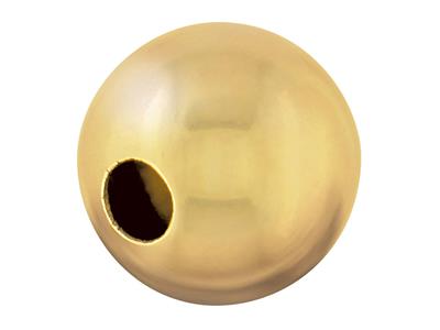Boule lourde lisse 1 trou, 3 mm, Or jaune 18k. Réf. 04769