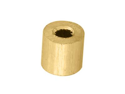 Douille cylindrique pour pierre ronde de 2 mm, Or jaune 18k. Réf. 4449-04