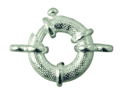 Anneau Marin moleté avec double anneau 16,5 mm Argent 925. Réf. 27101 - Image Standard - 1