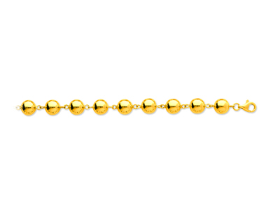 Bracelet Boules marseillais 9 mm, 19,5 cm, Or jaune 18k