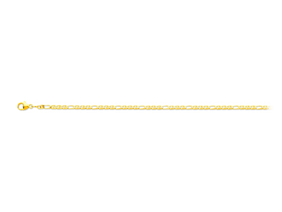 Chaîne maille Marine Alternée 13, 2,20 mm, 45 cm, Or jaune 18k
