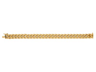 Bracelet maille Gourmette 10 mm, 19 cm, Or jaune 18k