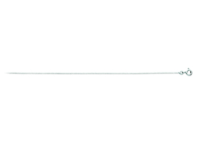 Chaîne maille Vénitienne 0,90 mm, 45 cm, Or gris 18k rhodié - Image Standard - 1