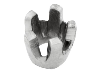 Chaton 5 griffes pour pierre ronde de 2,3 mm, Or gris 18k Pd 12,5. Réf. 01509