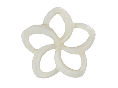 Nacre Blanche, Fleur filigrane petit modèle, 14,25 mm