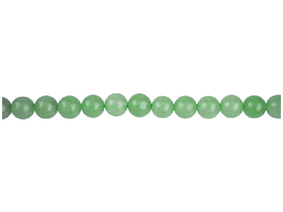 Aventurine verte, pierre fine ronde 8 mm, brin de 38-39 cm