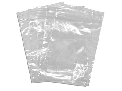 Sachets à zip, 125 x 190 mm, Plastique transparent, sachet de 100 - Image Standard - 1