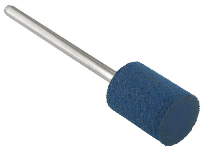 Meulette caoutchouc montée cylindre, bleue, grain gros, 10 x 12 mm, n°510, EVE - Image Standard - 1
