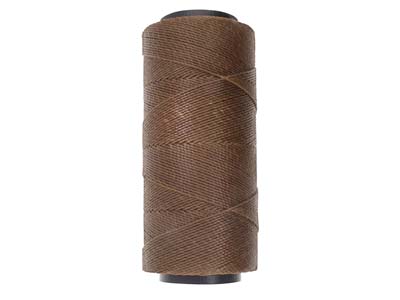 Cordon ciré brésilien Knot-it Beadsmith, marron 0,90 mm, 144 mètres