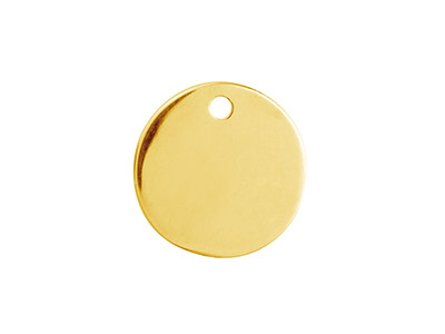 Ebauche pendentif disque 15 mm, Gold filled