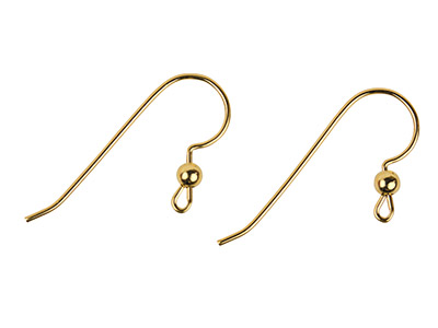 Crochet fil avec anneau, Gold filled, sachet 3 paires