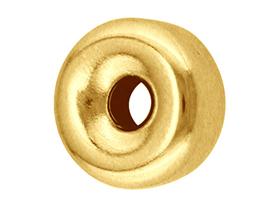 Intercalaire plat léger 2 trous 3 mm, Or jaune 9k - Image Standard - 1