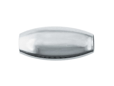 Boule ovale 2 trous 5 x 3 mm, Argent 925, sachet de 10